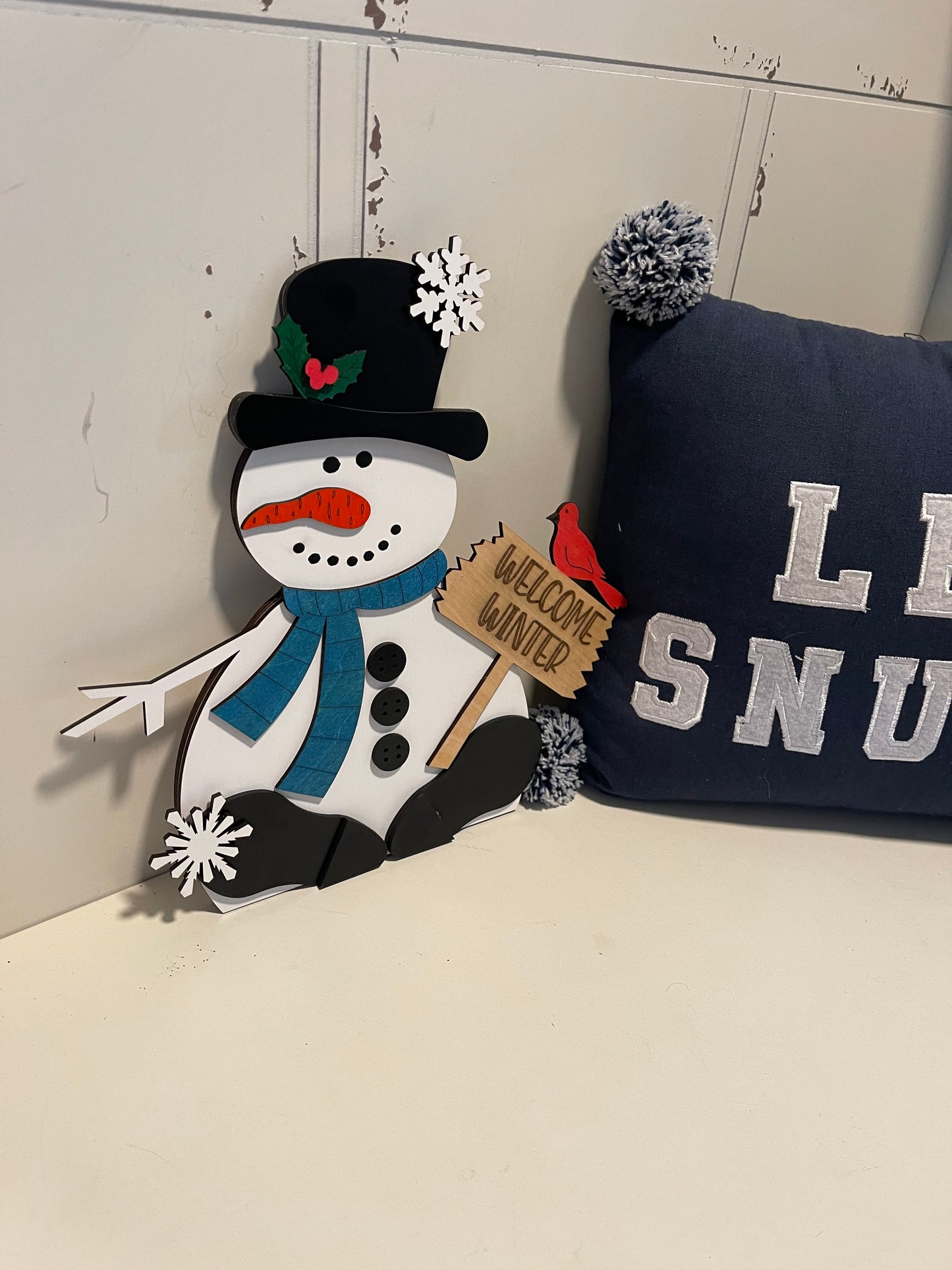 Christmas Snowman Shelf Sitter
