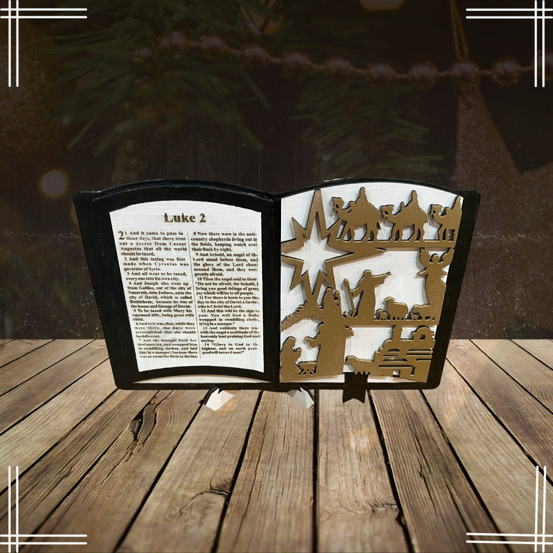 Nativity Christmas Story Layered Book Cut Out