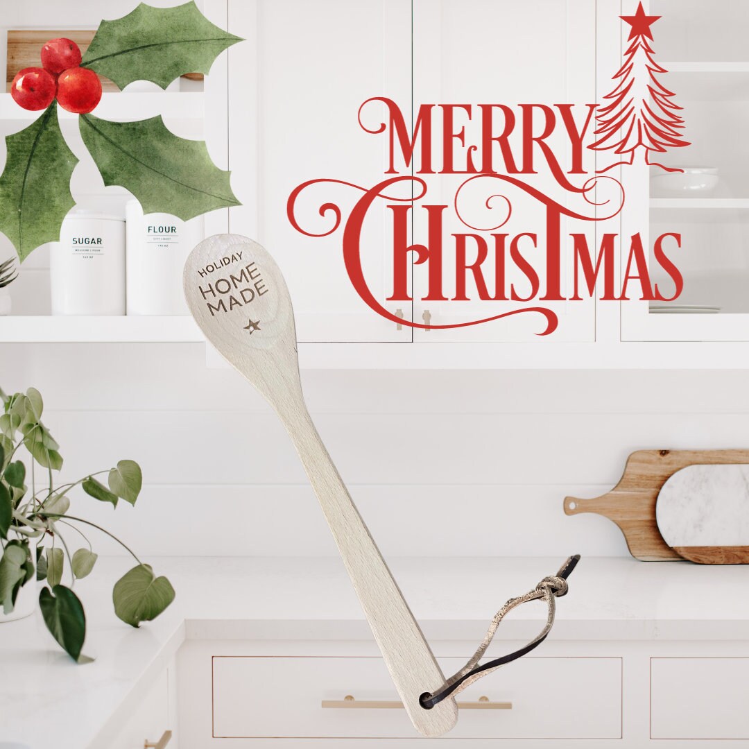 Wooden Baking Spoon Holiday Home Made
