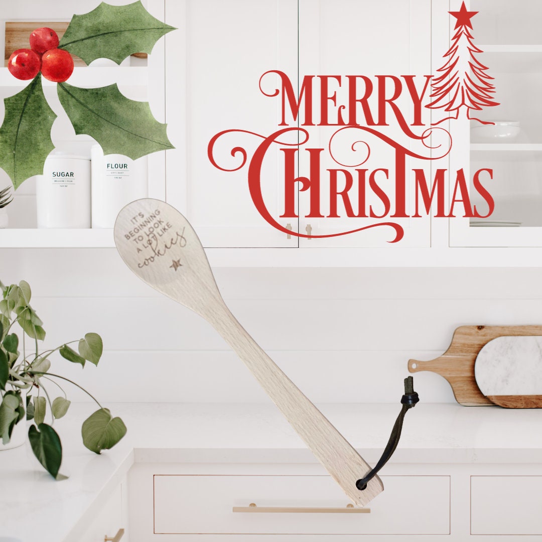 Wooden Holiday Spoon Its Beginning to Look Alot Like Cookies