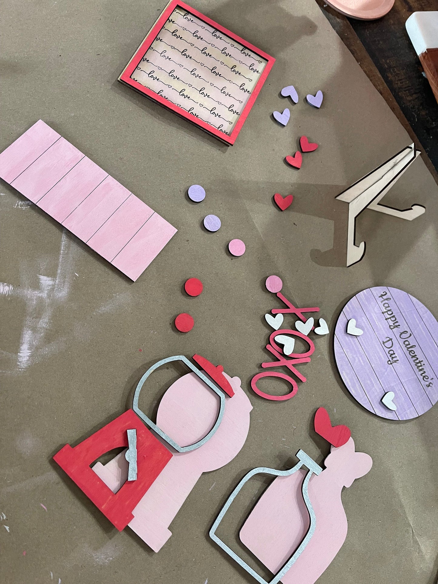 Valentines Day tiered tray 6 piece set