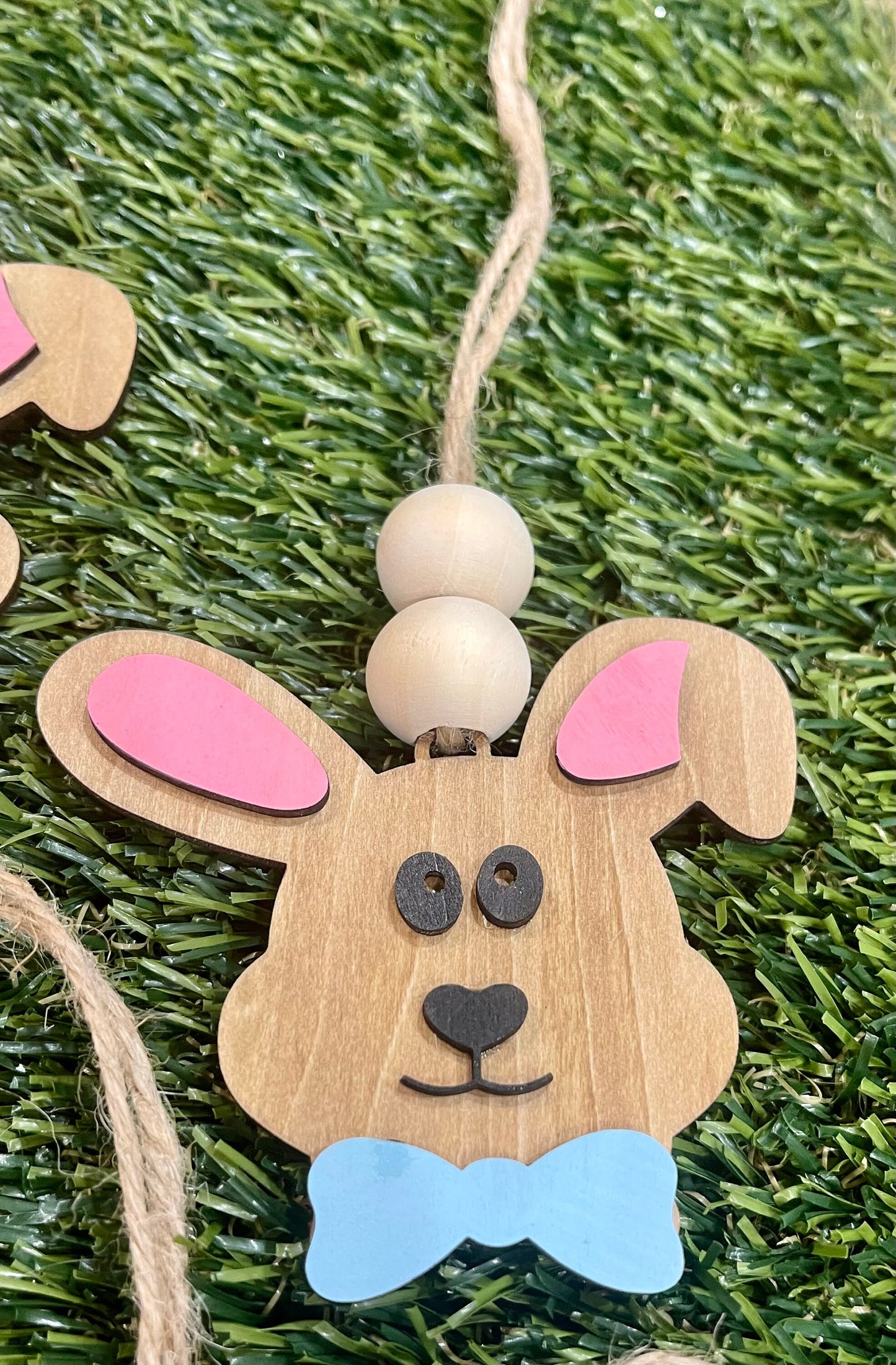 Laser cut Easter bunny personalized basket tag