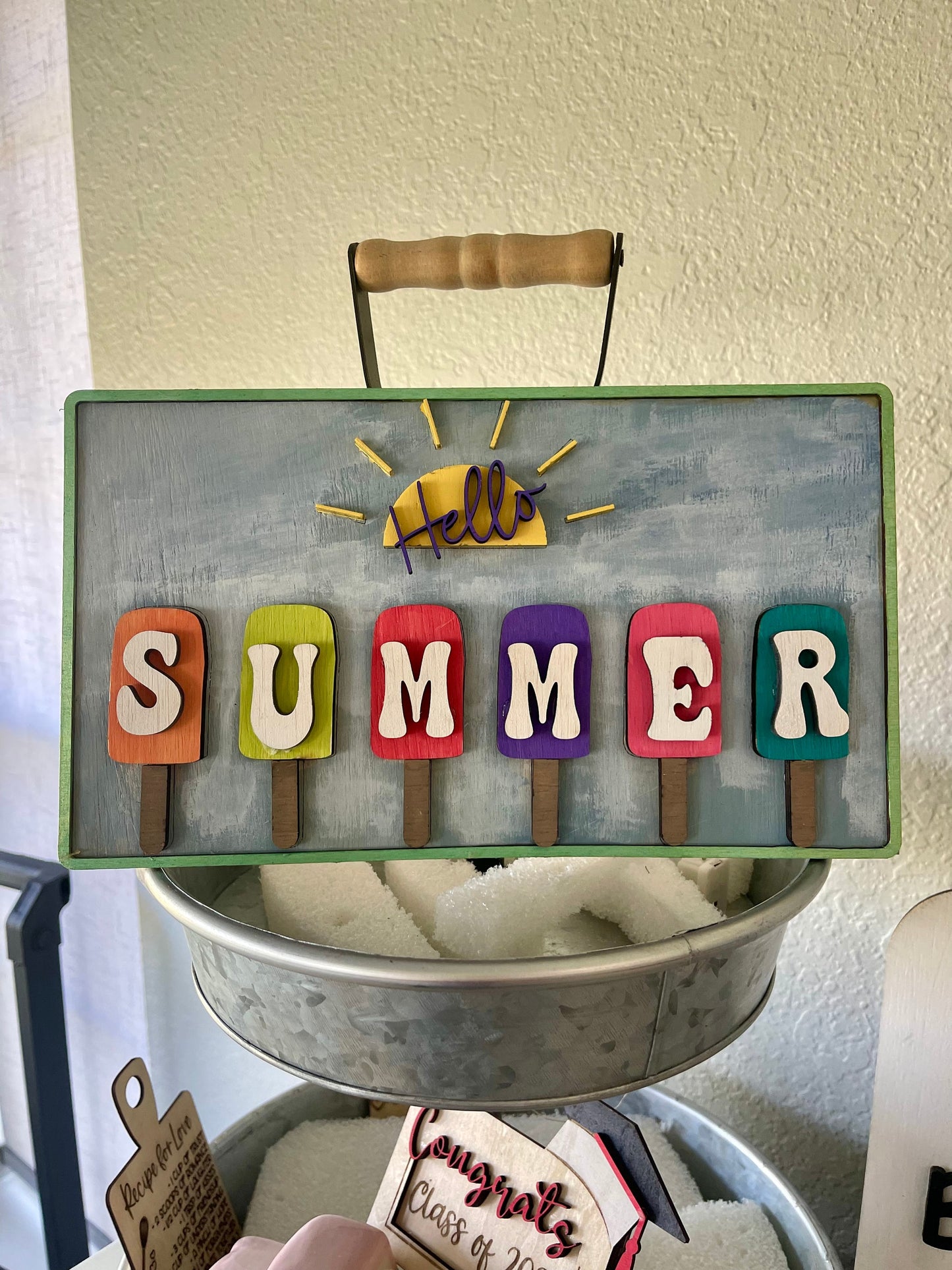 Summer Fun Wooden Sign with Popsicles