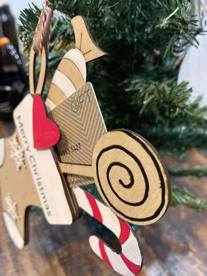 money holder tree ornaments Gift Card Money Holder (Christmas Stocking) – BeeUDesignsByAnessia