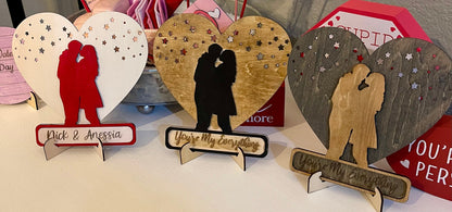 Couples in love heart sign that can be personalized