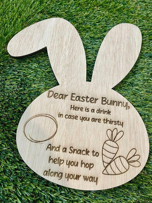 Easter bunny engraved treat tray