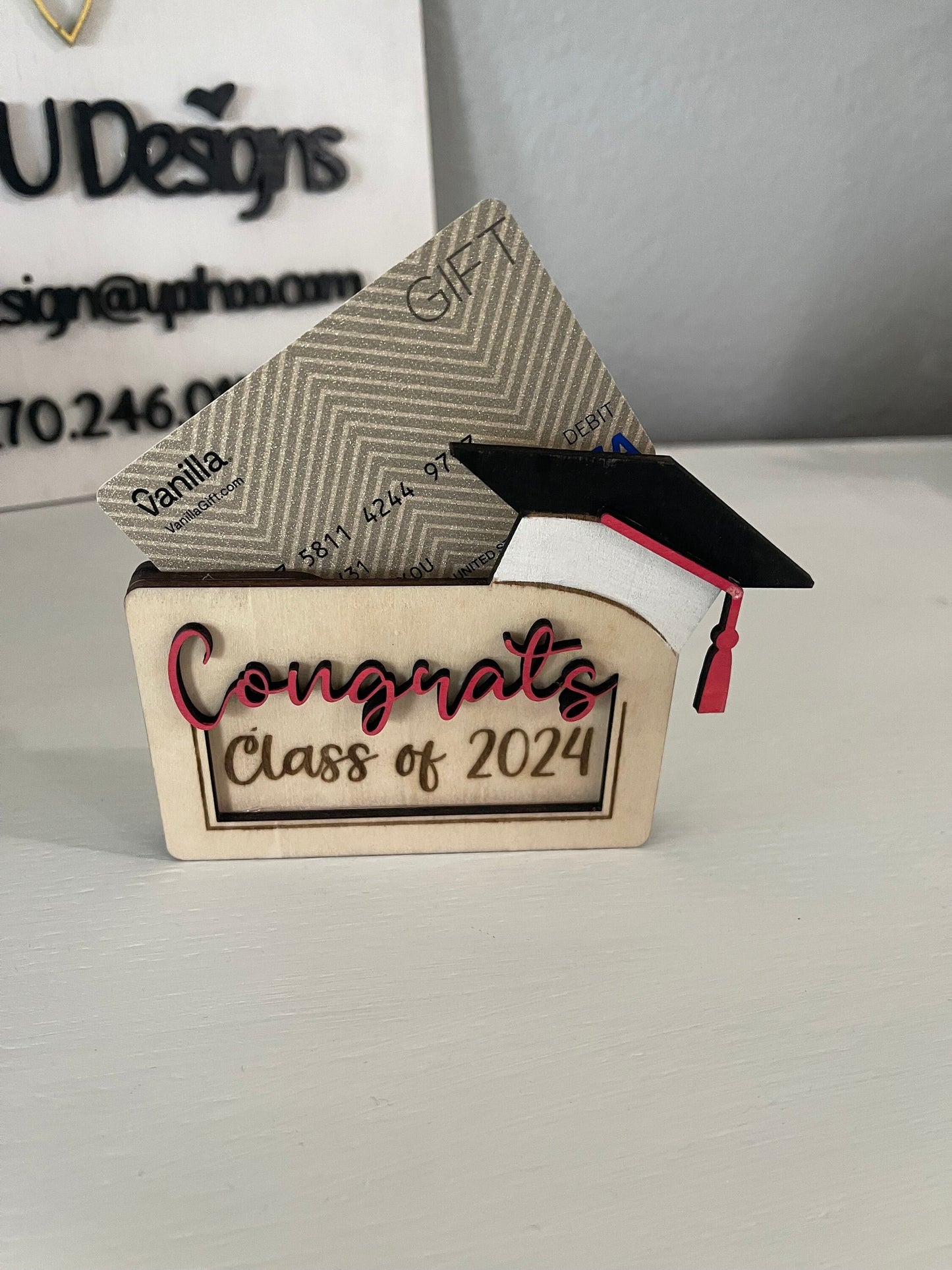 Custom 3D Gift Card Holder/Graduation Present/Graduates